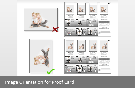 image orientation for proof card