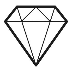 diamond polished acrylic icon