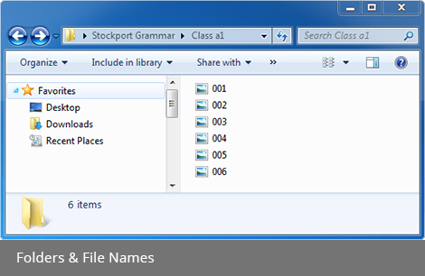 folders and file names example